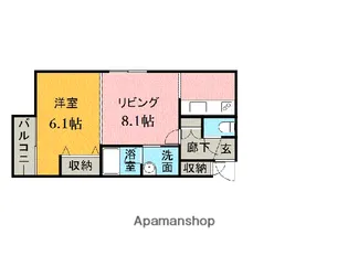 スカイコートK【8階】の間取り