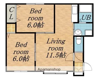 北海道札幌市東区北十九条東17丁目【アパート】の間取り