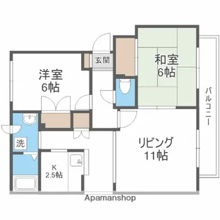 パークハイツA【2階】の間取り