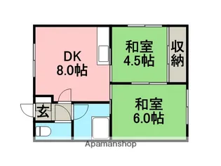 北陽ハイム【2階】の間取り