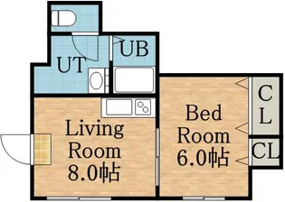 ティアラパレス北大前【101号室】の間取り