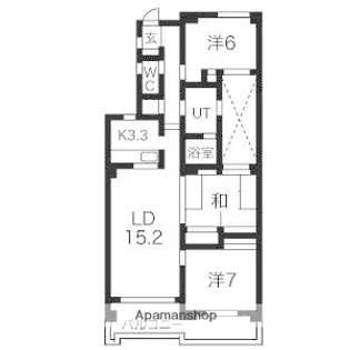 北海道札幌市東区伏古八条4丁目【マンション】の間取り