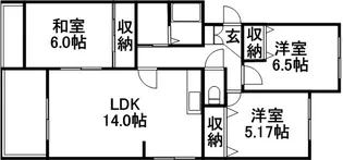 グリターパレス【206号室】の間取り