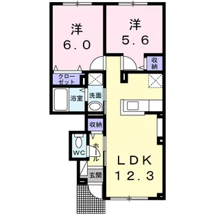サンフィールド【1階】の間取り