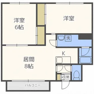 向陽荘B【101号室】の間取り