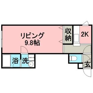 LEE SPACE新道東Ⅲ【202号室】の間取り