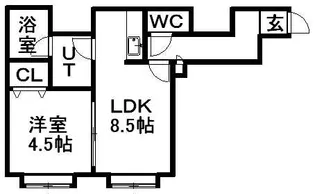R’S北円山【205号室】の間取り