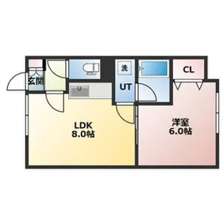 マンション大雪【6号室】の間取り