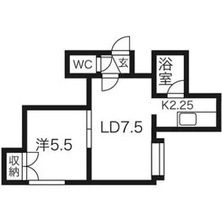 KSハイツ北11条【202号室】の間取り
