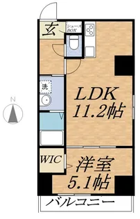 スペチアーレ・プリーモ【1105号室】の間取り