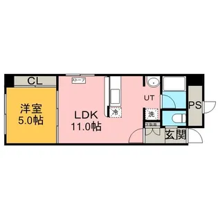 サザンエクセル北大【201号室】の間取り