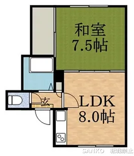 安達マンション【206号室】の間取り