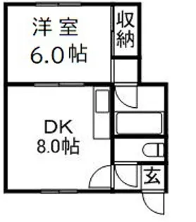 安達マンション【201号室】の間取り