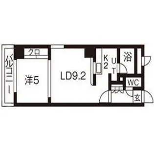 サザンサテライト北大【605号室】の間取り