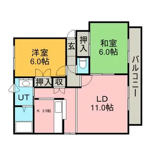 パークハイツA【202号室】の間取り
