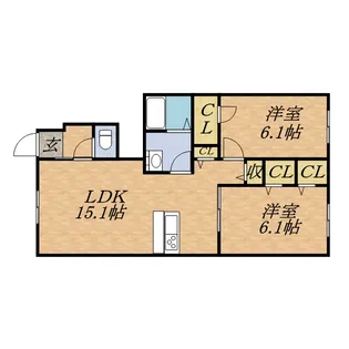 アブニール【1階】の間取り