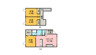 北海道札幌市北区屯田十条1丁目【テラスハウス】の間取り