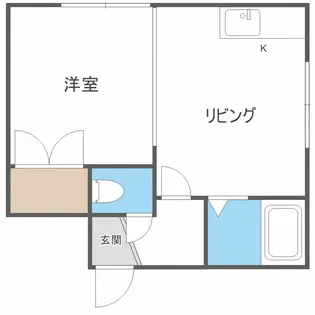 一光ハイムB【1号室】の間取り
