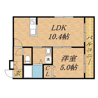 コンフォート環状通東【4階】の間取り