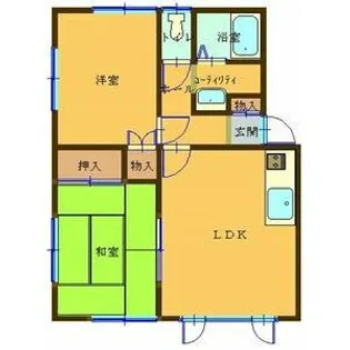 レジデンス・モンローゼA棟【102号室】の間取り