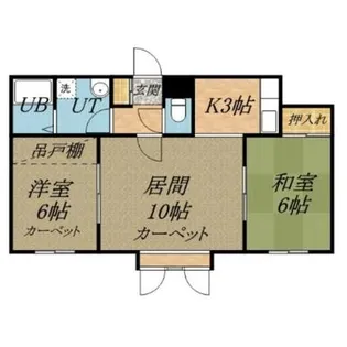 ハイグレード13【202号室】の間取り