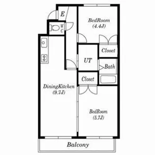 リレント北33条マンション【401号室号室】の間取り