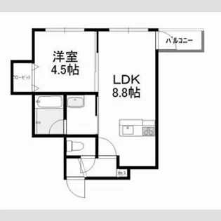 ル・ソレイユ【406号室号室】の間取り