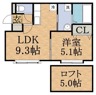エスパニア札幌Ⅲ【3階】の間取り