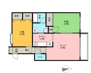エトワール伏古A【205号室】の間取り