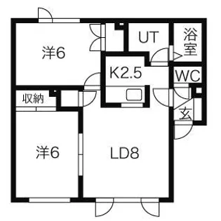 ノーブル新川【1階】の間取り