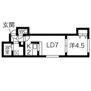 北悠館【102号室】の間取り