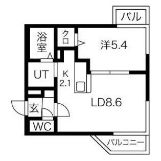 コフィエ・クレーデレ【2階】の間取り