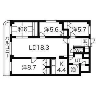 エスペランサ【701号室】の間取り