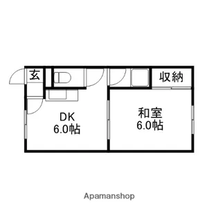ハイデンス大洋【307号室】の間取り