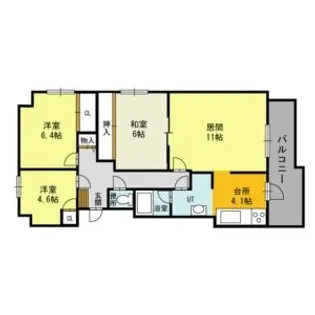 藤井ビルエクセレント円山【3階】の間取り