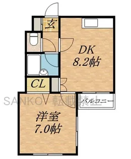 北19条タッセイビル【406号室】の間取り