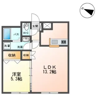 1LDKの間取り画像
