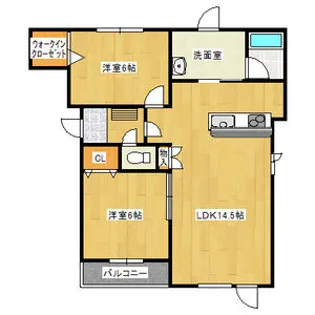 レアール西町南【3階】の間取り