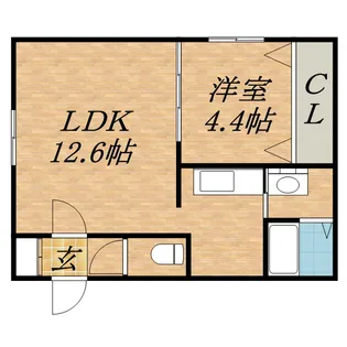 ヴァルム環状通東【4階】の間取り