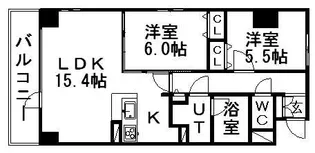 シティコート北1条【11階】の間取り