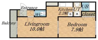 DELIGHT【308号室】の間取り