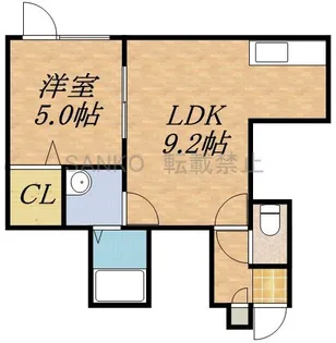 LATTE【205号室】の間取り