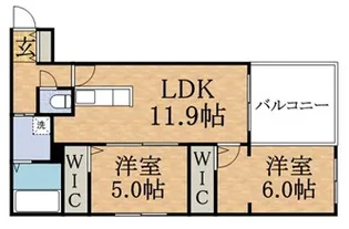 VILLETTA山の手(ヴィレッタ山の手)【2階】の間取り