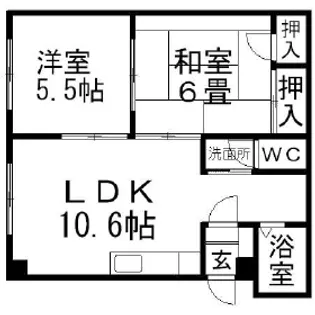 セントラルマンション【2階】の間取り