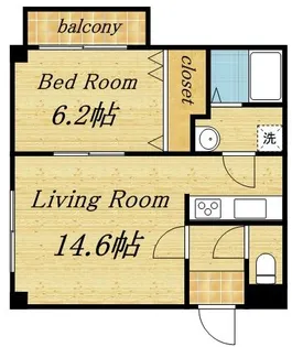 ベイス ランス ウォーター【4階】の間取り