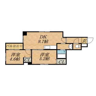 ミ・ピアーチェ環状通【3階】の間取り