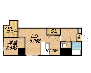 カルフール大通東【0203号室】の間取り