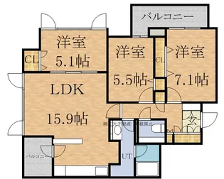 北海道札幌市中央区北二条西10丁目【マンション】の間取り