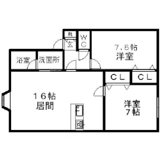 プラーグレスⅠ【0202号室】の間取り