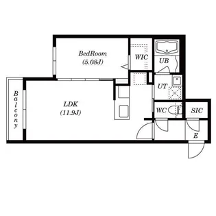 ヒューガパリス【2階】の間取り